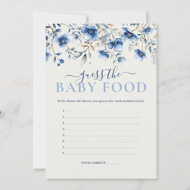 Fleur sauvage Guess Baby Food Baby shower Carte de (Devant)