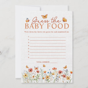 Fleur sauvage Guess Baby Food Baby shower Carte de