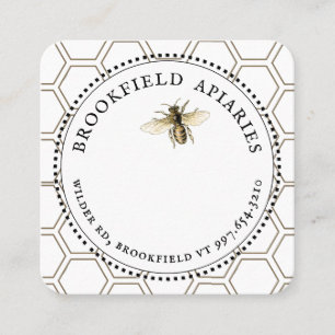 Fleur sauvage Honeycomb & Bee Apiary Carte de visi