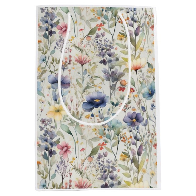 Fleur sauvage Imprimer Sac cadeau (Devant)