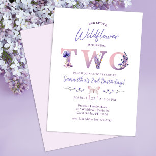 Fleur sauvage Invitation de fête d'anniversaire
