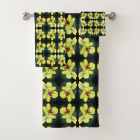 Fleur sauvage jaune délicat Art Abstrait