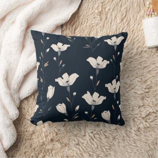 fleur sauvage jeté oreiller, coussin décoratif fle
