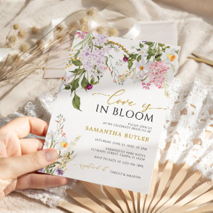 Fleur sauvage Love in Bloom Shower Invitation