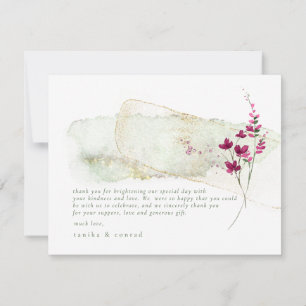 Fleur sauvage Mariage Aquarelle Merci Fsa ID954