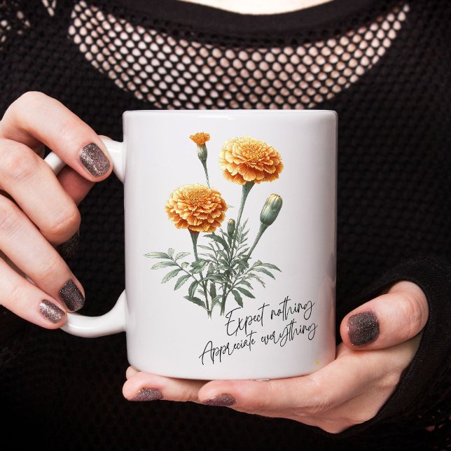 Fleur sauvage Marigold Coffee Mug (Créateur téléchargé)