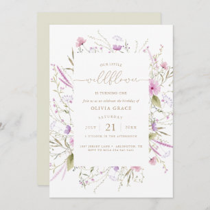 Fleur sauvage Meadow   Invitation pour le premier 