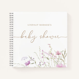 Fleur sauvage Meadow Livre d'invité personnalisé d