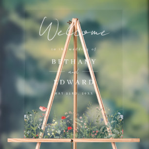 Fleur sauvage Meadow Mariage Bienvenue