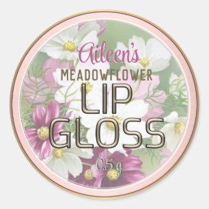 Fleur sauvage Métallurgique Lip Balm Étiquette Ros