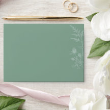 Fleur sauvage moderne minimaliste Mariage vert