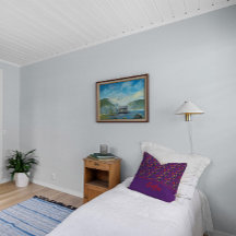 Fleur sauvage motif pavot pourpre lancer oreiller