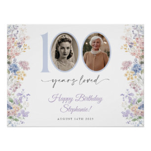 Fleur sauvage Photo 100e anniversaire Affiche de b