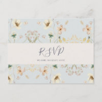Fleur sauvage printanière | Carte postale RSVP ble