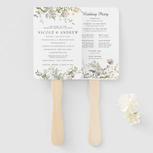 Fleur sauvage Programme de mariage éventail à ma