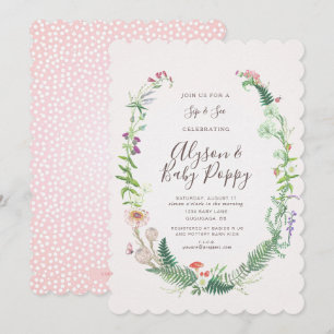 Fleur sauvage Sip & Voir Invitation