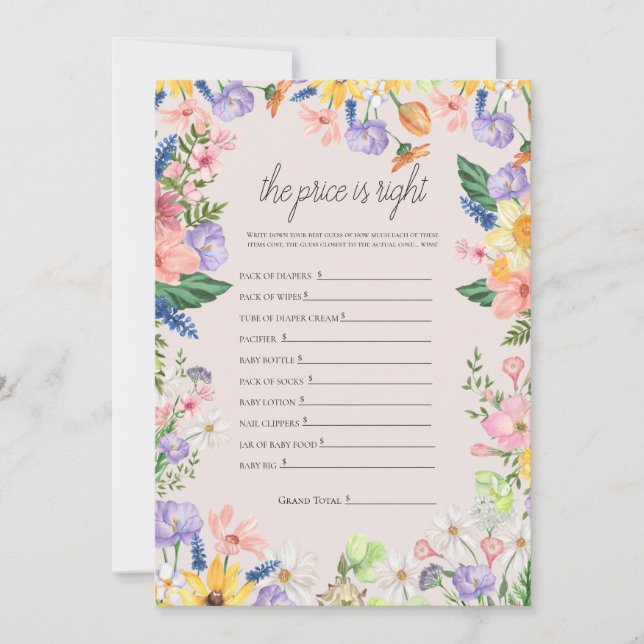 Fleur sauvage Spring Prix est la bonne carte de je (Devant)