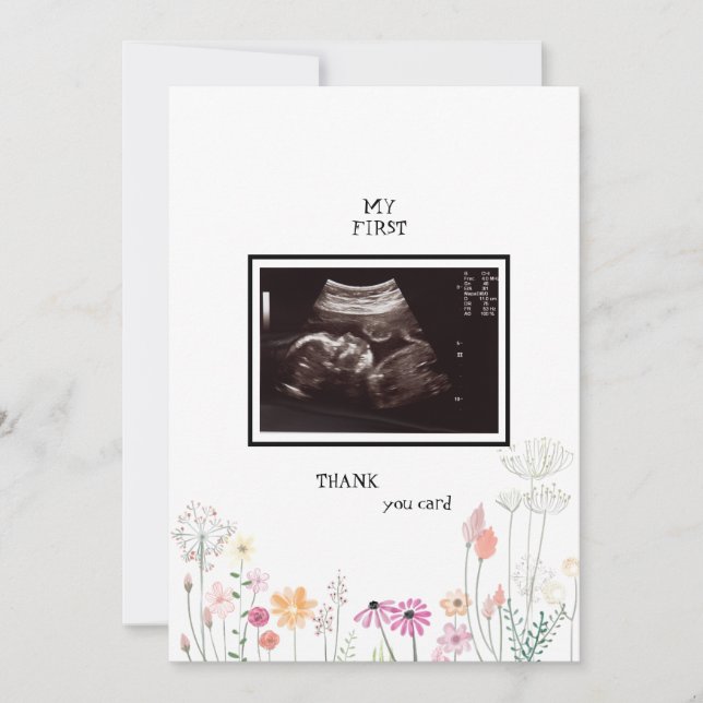 Fleur sauvage Ultrasound Photo Merci drôle (Devant)