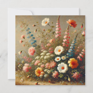 Fleur sauvage vintage Jardin Invitation d'annivers