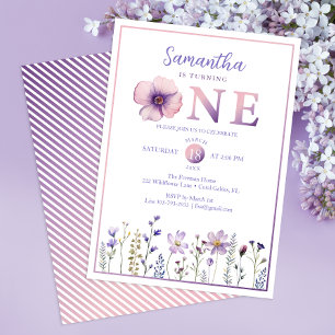 Fleur sauvage Violette Elle Tourne Une Invitation