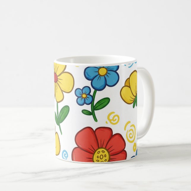 Fleur & Sip Floral Mug (Devant droit)