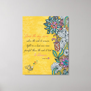 Fleur - toile d'Anais Nin