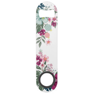 Fleur tropicale à ouverture de bouteille en blanc