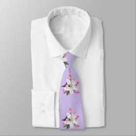 Fleur tropicale avec Cravate Motif d'abeille