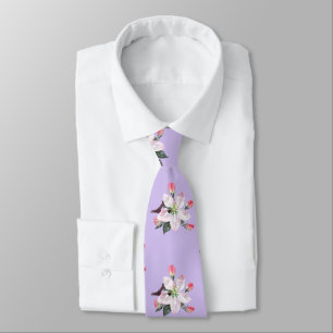 Fleur tropicale avec Cravate Motif d'abeille