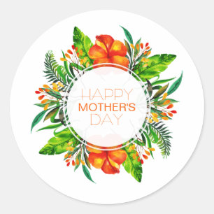 Fleur tropicale Bonne fête des mères   Sticker