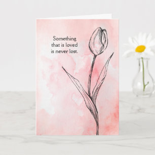 Fleur Tulip Sympathie carte de perte funéraire Mem