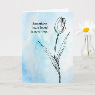 Fleur Tulip Sympathie carte de perte funéraire Mem