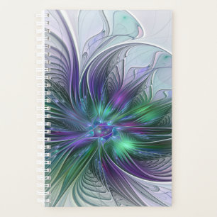 Fleur vert violet Art Abstrait moderne Fractal