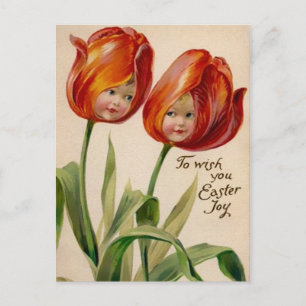 Fleur Vierge Victorienne Visages Carte postale Pâq