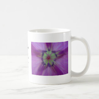 Fleur violette de Mug avec le texte : "Bonne journ