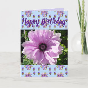 Fleur violette photo florale Bonne carte d'anniver