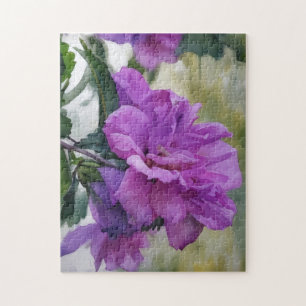 Fleur violette Rose de Sharon Art Puzzle