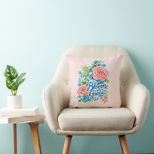 « Fleurir avec grâce » Coussin floral