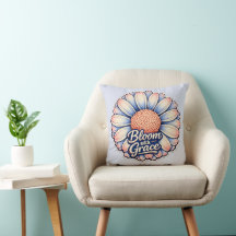 « Fleurir avec grâce » Coussin floral