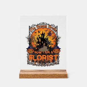Fleuriste Balai Casse Sorcière Halloween Citrouill