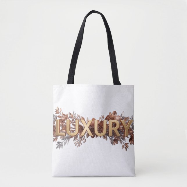 Fleuron de luxe - Sac fourre-tout floral élégant (Devant)