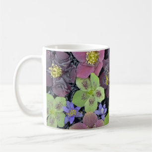 Fleurs à hellebore colorées imprimer tasse