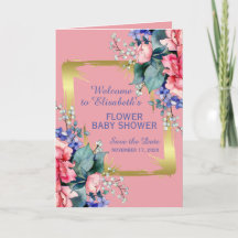 Fleurs à l'aquarelle - Cadre doré 10 + votre texte