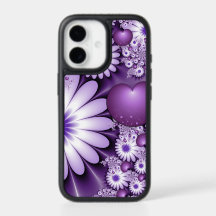 Fleurs abstraites et cœurs fractals de l'amour nai