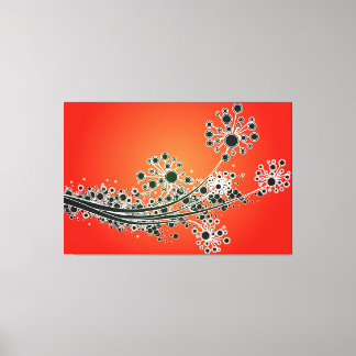 Fleurs abstraites futuristes-Impression de toile r