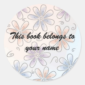 Fleurs amusantes, étiquette de livres