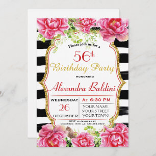 FLEURS ANNIVERSAIRE INVITATION