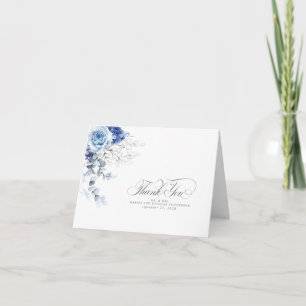 Fleurs aquarelles bleu poussiéreux Merci Bohème