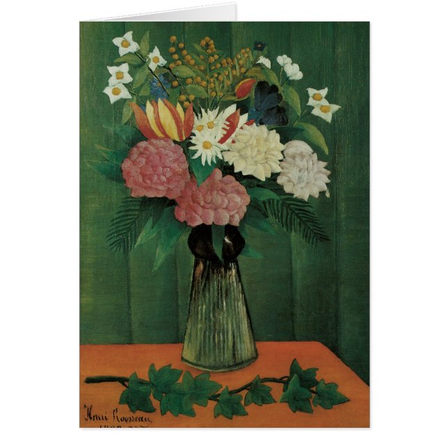 Fleurs avec Ivy par Henri Rousseau, Floral Vintage (Devant)
