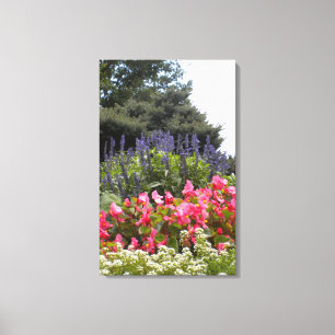 Fleurs avec Oiseau de Pré Toile enveloppée